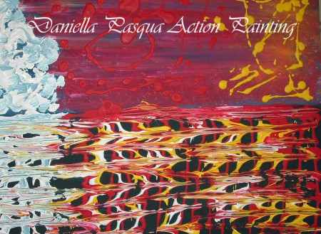 Action painting - colori acrilici su tela - 40x50